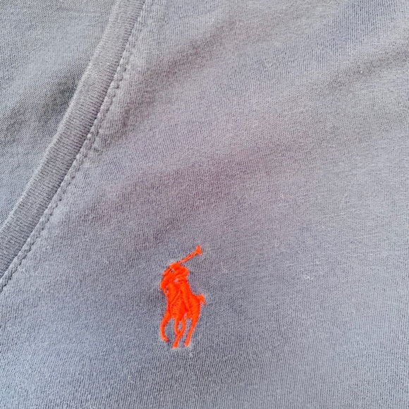 Navy V-Neck with Red Logo - Picture 2 of 3